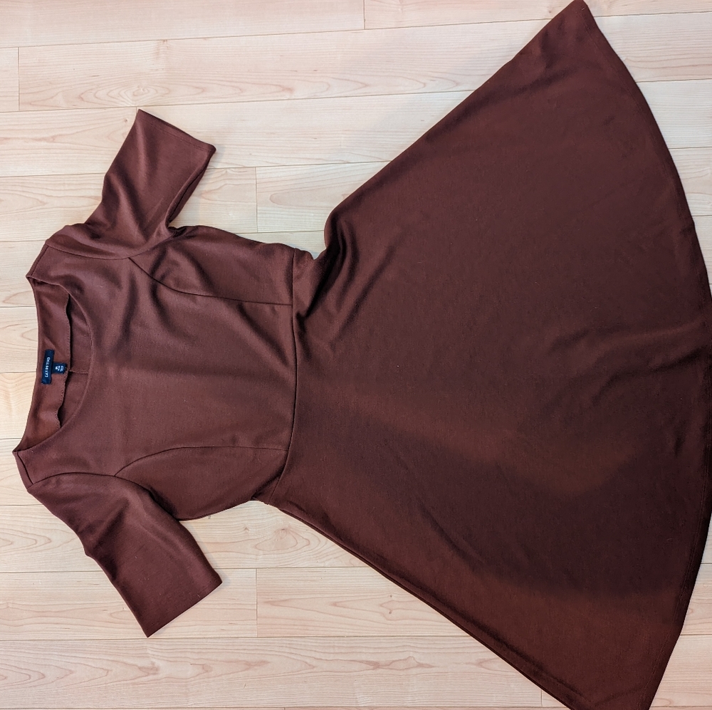Land's End Short Sleeve Dress - Brown - Size Med 10/12